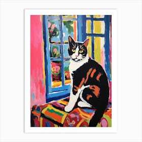 Painting Of A Cat In Tangier Morocco 1 Art Print