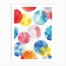 Watercolor Circles 5 Art Print