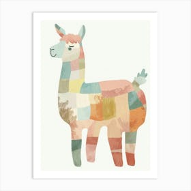 Charming Nursery Kids Animals Alpaca 1 Art Print