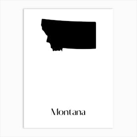 Montana Silhouette city. Art Print