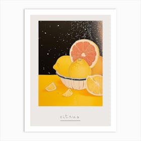 Citrus Fruit Art Deco 1 Poster Art Print