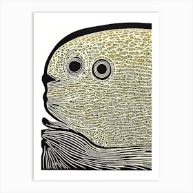 Queensland Blenny II Linocut Art Print