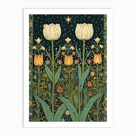 William Morris Tulips Art Print