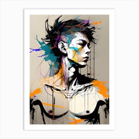 Abstract Boy Painting Art Print