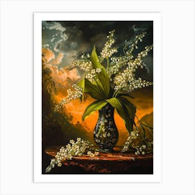 Baroque Floral Still Life Lily Of The Valley 3 Art Print