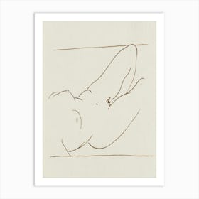 Reclining Nude Woman By Ananda K Art Print