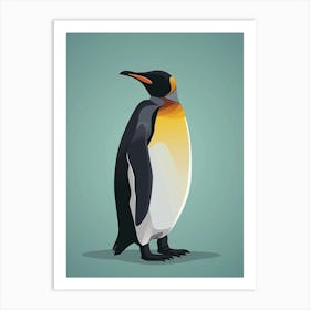 King Penguin Grytviken Minimalist Illustration 3 Art Print