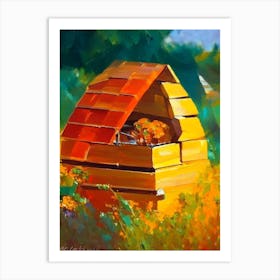 Nectar Honey 2 Beehive Painting Art Print