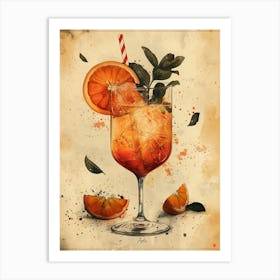 Cocktail In A Glass Art Print