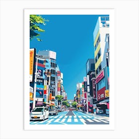 Akihabara Tokyo 1 Colourful Illustration Art Print