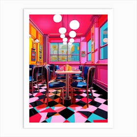 Retro Diner Colour Pop 4 Art Print