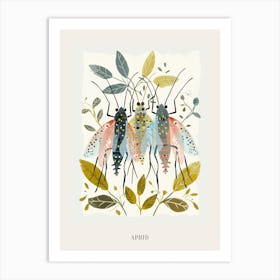 Colourful Insect Illustration Aphid 7 Poster Art Print