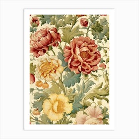 Floral Wallpaper 329 Art Print