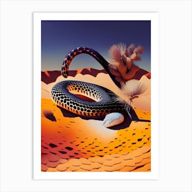 Desert Kingsnake Snake Vibrant Art Print