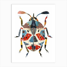 Colourful Insect Illustration Pill Bug 3 Art Print