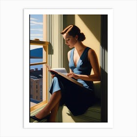 Woman Reading A Book 2 Art Print