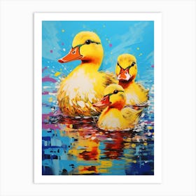 Ducklings Colour Pop 8 Art Print