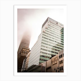 A Foggy day in Manhattan, New York City Art Print