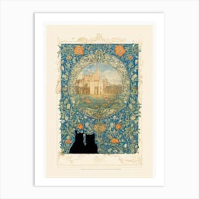 william morris Cat In A Castle Art Print