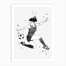 Female Soccer Player Art Print