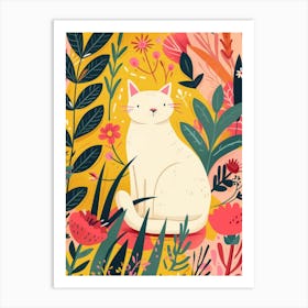 Cat In The Garden 6 Art Print