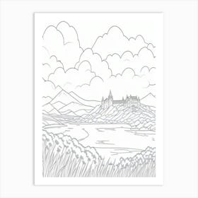 Mountains Castle Art Print