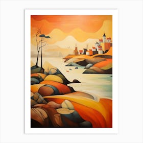 Coastal Abstract Minimalist 1 Art Print