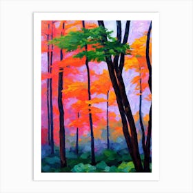 Western Larch Tree Cubist Art Print