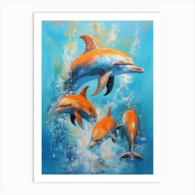 Dolphin Abstract Pop Art 2 Art Print
