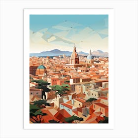 Rome, Italy, Geometric Illustration 2 Art Print