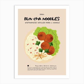 Bun Cha Noodles Art Print