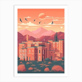 Phoenix United States Travel Illustration 2 Art Print