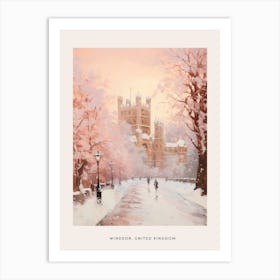 Dreamy Winter Painting Poster Windsor United Kingdom 1 Art Print