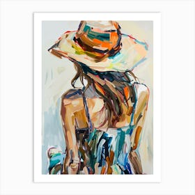 Woman In A Hat Art Print