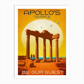 Apollo's Temple, Turkey Art Print