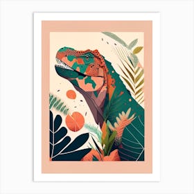 Nigersaurus Terrazzo Style Dinosaur Art Print