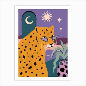 Cheetah Wink Art Print