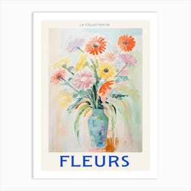 French Flower Poster Gerbera Daisy Art Print