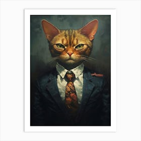 Gangster Cat Singapura Art Print