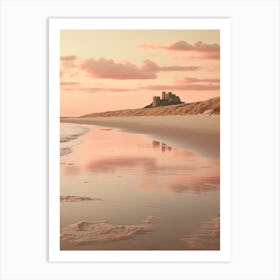 Bamburgh Beach Northumberland At Sunset 3 Art Print