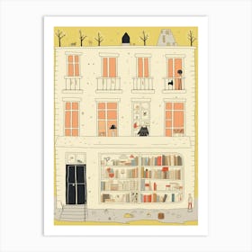 Marseille The Book Nook Pastel Colours 3 Art Print