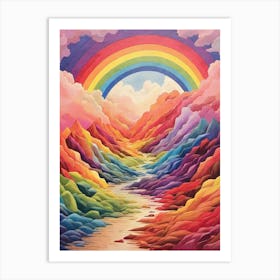 Rainbow Landscape Painting Art Print 0 1 Art Print