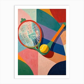 Tennis Racket And Ball Art Print