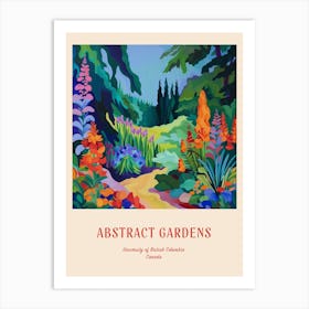 Colourful Gardens University Of British Columbia Canada 1 Red Poster Art Print