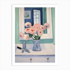 A Vase With Ranunculus, Flower Bouquet 3 Art Print