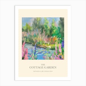 Cottage Garden Poster Summer Pond 2 Art Print