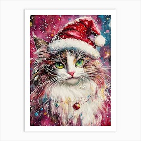 Christmas Cat Art Print