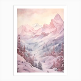 Dreamy Winter Painting Triglav National Park Slovenia 3 Art Print
