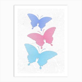 Pastel Butterflies Art Print