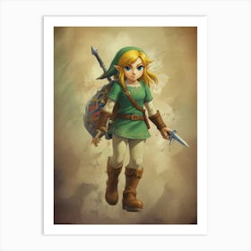 Legend Of Zelda Link Art Print